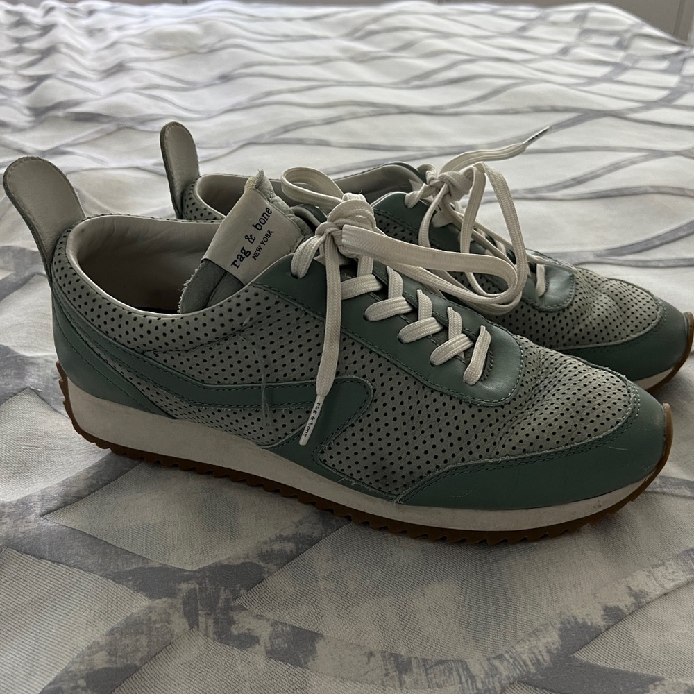 Green Rag & Bone Retro Runners.  Size 39 (US 9). Gently worn.